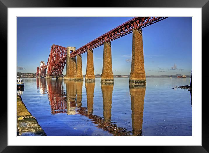Bridge Reflections Framed Mounted Print by Tom Gomez