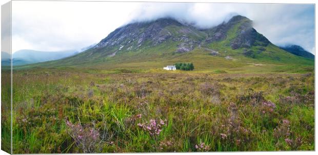 Lagangarbh Hut Glen Coe Scotland Canvas Print by Navin Mistry