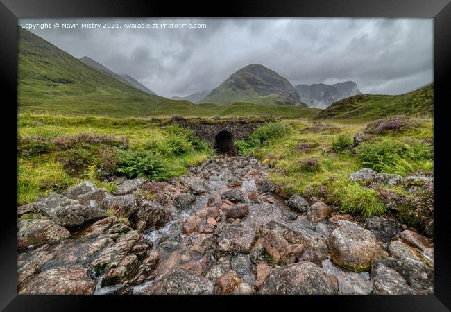 The West Highland Way Glen Coe Framed Print by Navin Mistry
