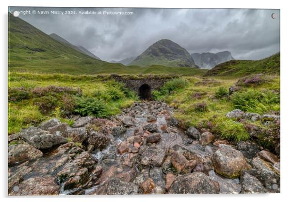 The West Highland Way Glen Coe Acrylic by Navin Mistry