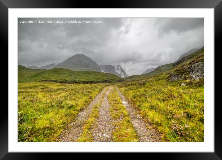 The West Highland Way, Glen Coe Scotland Framed Mounted Print by Navin Mistry
