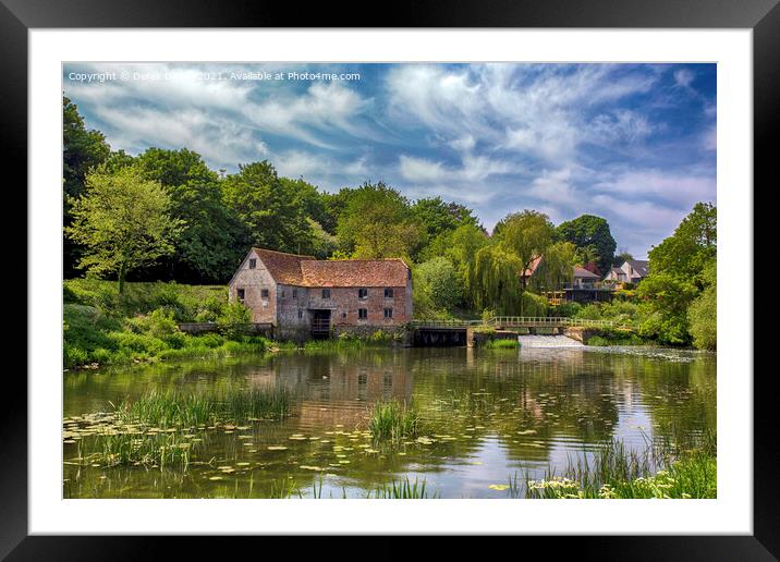 Historic Flour Mill on the River Framed Mounted Print by Derek Daniel