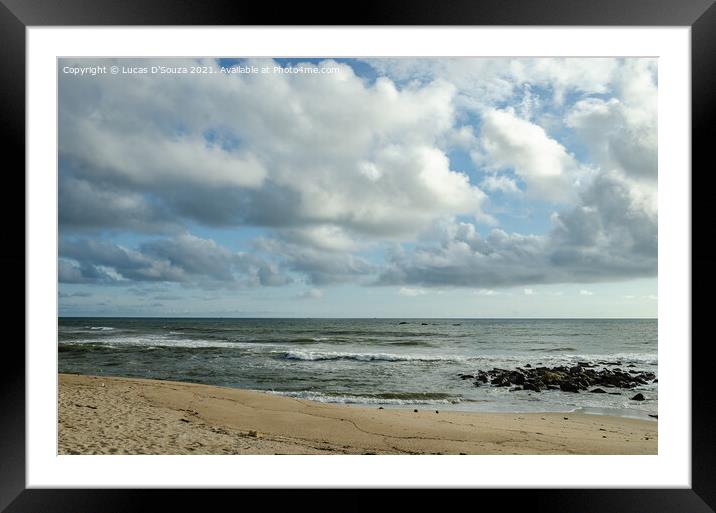 Beach and cloudes Framed Mounted Print by Lucas D'Souza