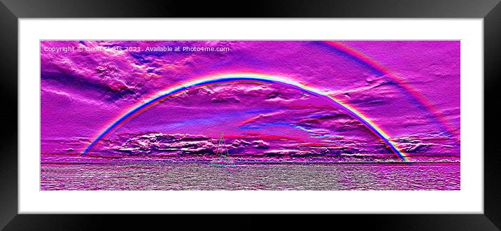  Colourful magenta panoramic abstract wall art ima Framed Mounted Print by Geoff Childs