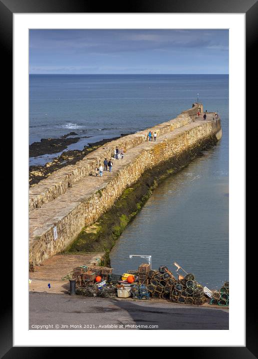 St Andrews Harbour Wall Framed Mounted Print by Jim Monk