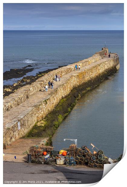 St Andrews Harbour Wall Print by Jim Monk