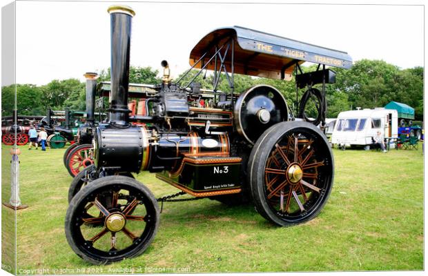 Vintage Steam Tractor. Canvas Print by john hill