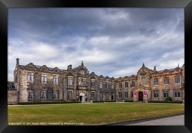 Lower College Hall, University of St Andrews Framed Print by Jim Monk