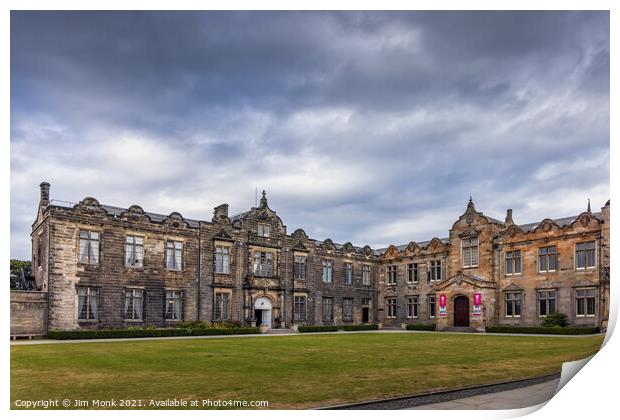 Lower College Hall, University of St Andrews Print by Jim Monk