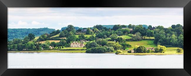 Hambleton Peninsula Panorama, Rutland Water Framed Print by Janet Carmichael