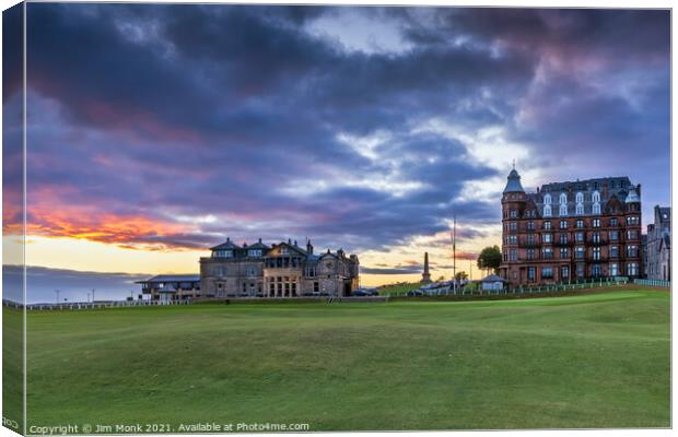 The 18th at St Andrews Canvas Print by Jim Monk