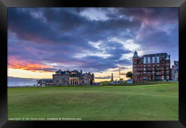 The 18th at St Andrews Framed Print by Jim Monk