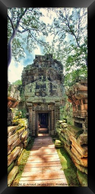 Bayon Temple, Angkor Wat, cambodia Framed Print by Arnaud Jacobs