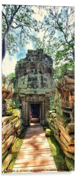 Bayon Temple, Angkor Wat, cambodia Acrylic by Arnaud Jacobs