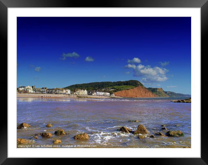 Majestic Sidmouth Townscape Framed Mounted Print by Les Schofield