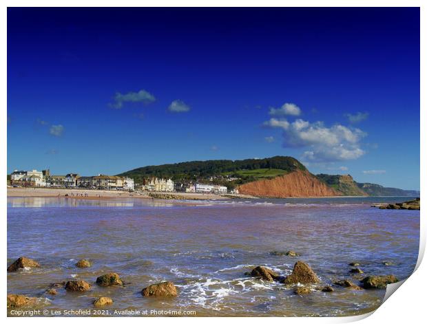 Majestic Sidmouth Townscape Print by Les Schofield