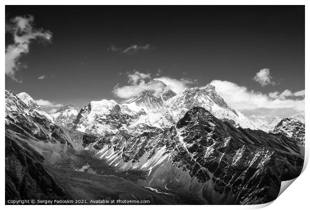 Mt. Everest. Print by Sergey Fedoskin