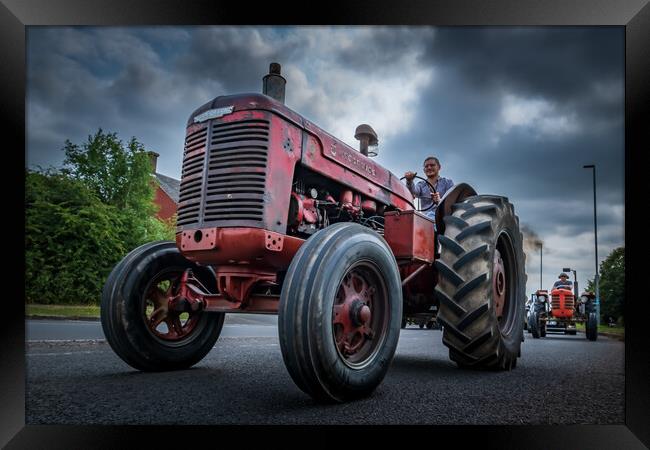 Jim's tractor run. Framed Print by Bill Allsopp