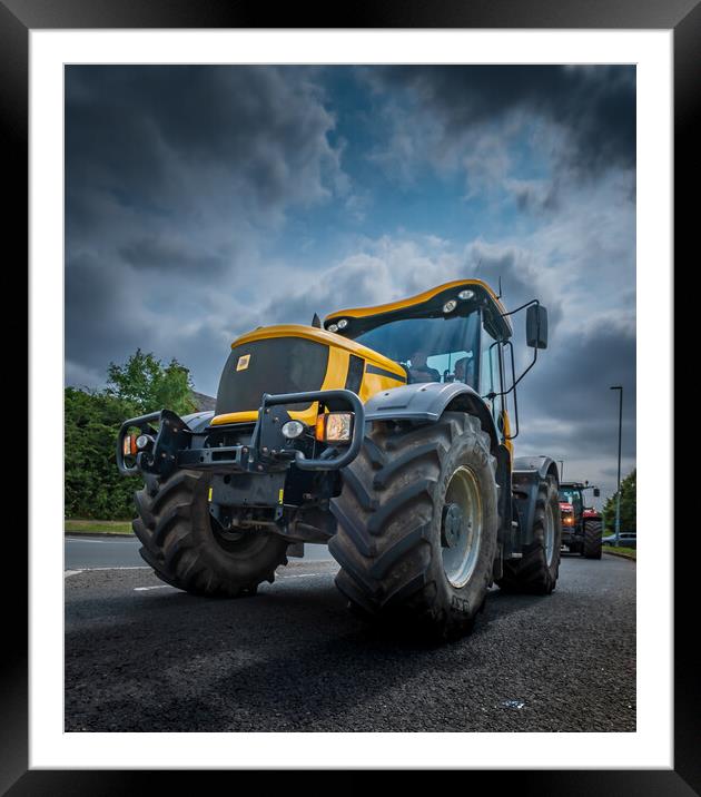 JCB tractor Framed Mounted Print by Bill Allsopp