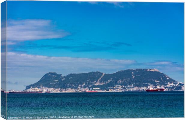 The rock of Gibraltar Canvas Print by Vicente Sargues