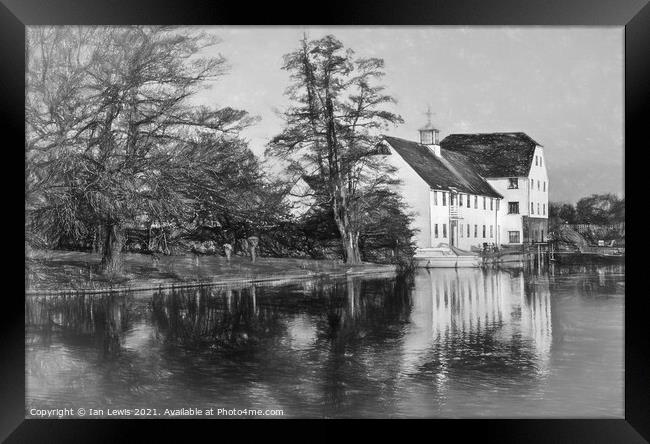 Hambleden Mill in Buckinghamshire Framed Print by Ian Lewis