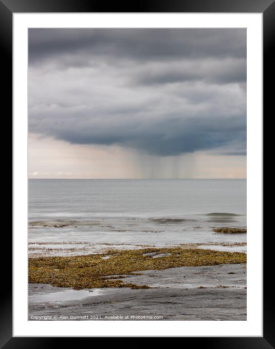 Rain at Sea Framed Mounted Print by Alan Dunnett