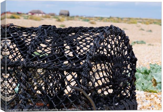 Dungeness Lobster Pot Canvas Print by Nathalie Hales