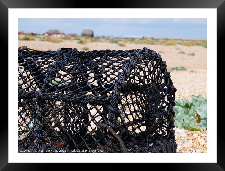 Dungeness Lobster Pot Framed Mounted Print by Nathalie Hales