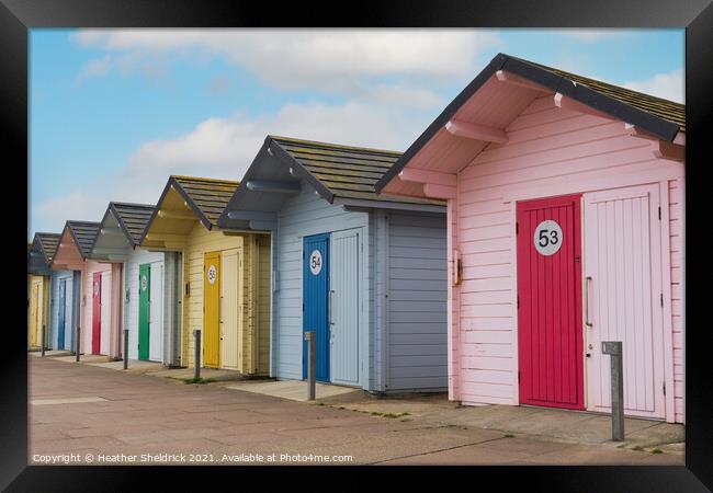 Beach Huts at Mablethorpe Framed Print by Heather Sheldrick