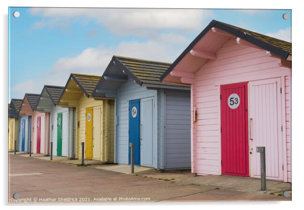 Beach Huts at Mablethorpe Acrylic by Heather Sheldrick