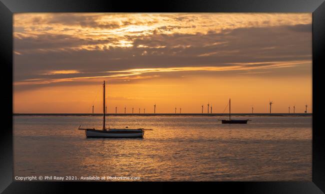 Sunset on The Wirral Framed Print by Phil Reay