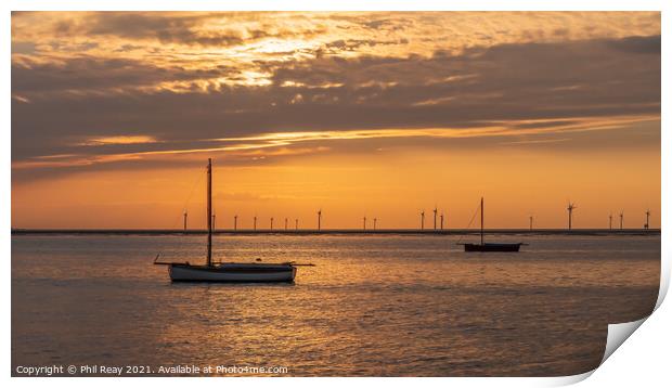 Sunset on The Wirral Print by Phil Reay