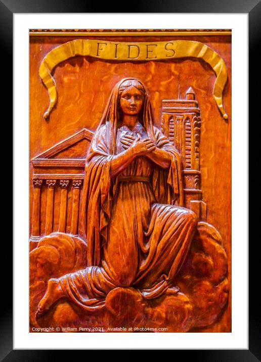 Altar Mary Magdalene Box La Madeleine Church Paris France Framed Mounted Print by William Perry