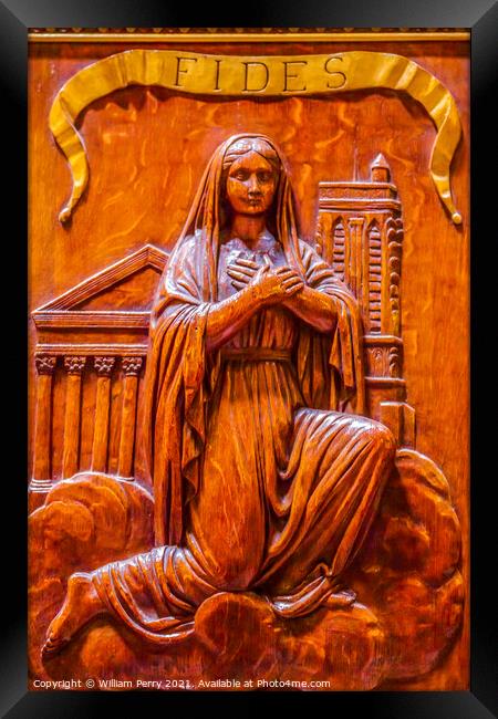 Altar Mary Magdalene Box La Madeleine Church Paris France Framed Print by William Perry