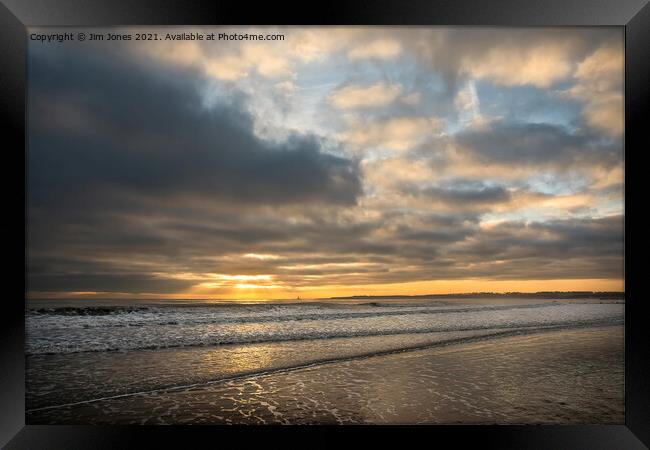 Dawn on the Northumberland Coast. Framed Print by Jim Jones