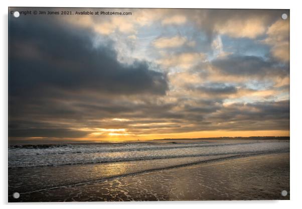 Dawn on the Northumberland Coast. Acrylic by Jim Jones