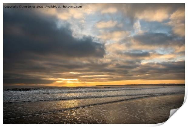 Dawn on the Northumberland Coast. Print by Jim Jones