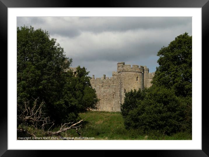 Bodiam Castle Through The Trees Framed Mounted Print by Mark Ward