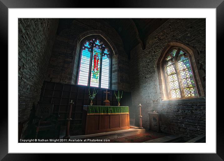 All Saints Alter Light Framed Mounted Print by Nathan Wright