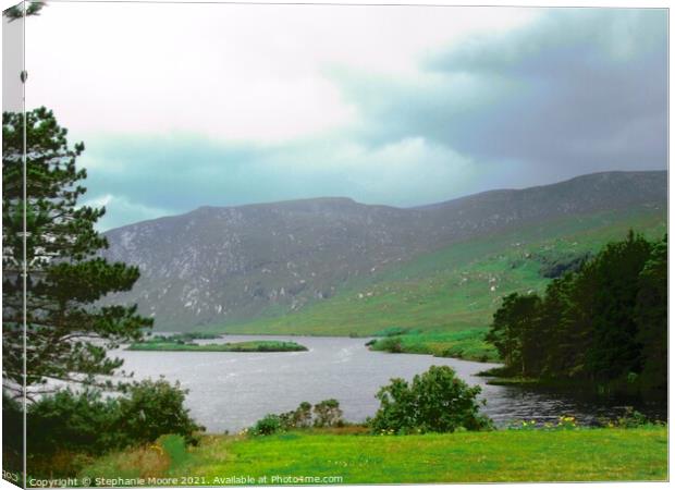 Loch Veagh in the rain Canvas Print by Stephanie Moore