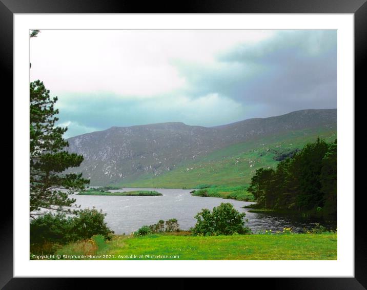 Loch Veagh in the rain Framed Mounted Print by Stephanie Moore