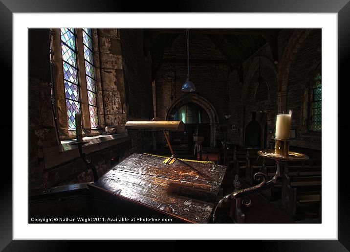 Inside the pulpit Framed Mounted Print by Nathan Wright