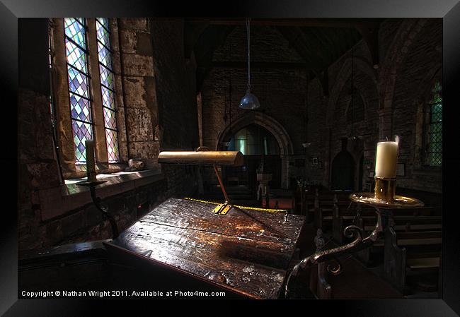 Inside the pulpit Framed Print by Nathan Wright