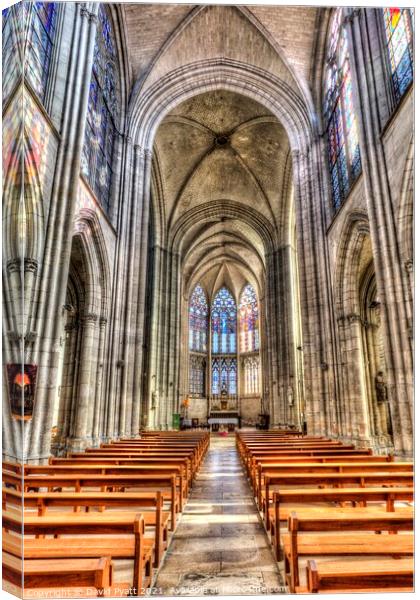 Troyes Cathedral        Canvas Print by David Pyatt