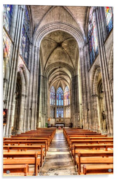 Troyes Cathedral        Acrylic by David Pyatt