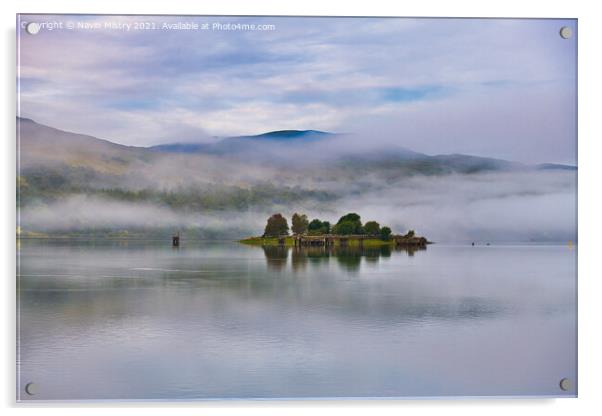 Loch Linnhe Dawn Acrylic by Navin Mistry