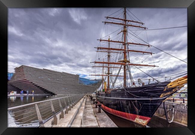 RRS Discovery and the V&A in Dundee Framed Print by Jim Monk