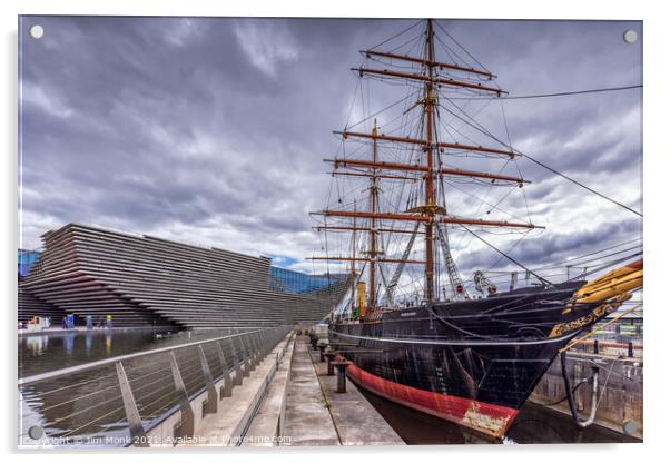 RRS Discovery and the V&A in Dundee Acrylic by Jim Monk