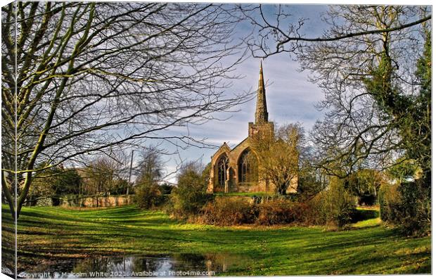 Appleby Magna St Michael and All Angels Church Canvas Print by Malcolm White