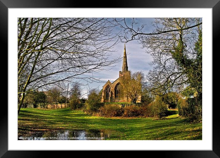 Appleby Magna St Michael and All Angels Church Framed Mounted Print by Malcolm White